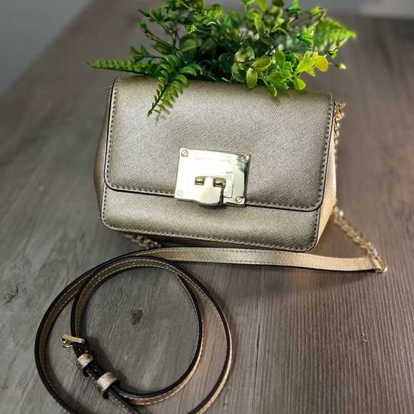 Michael Kors Gold Tina Convertible Crossbody - Picture 1 of 8